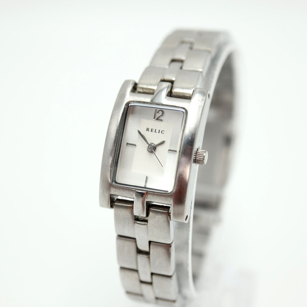 Relic Fossil Women Watch Silver Tone 18mm Stainless Steel Bracelet w New Battery